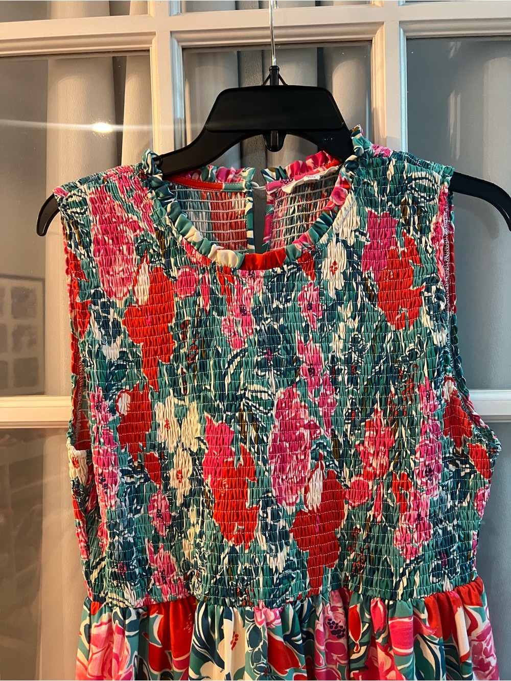 THML Sleeveless Smocked Floral Midi Dress - Picture 3 of 6